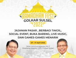 Ramadhan Fest Golkar Sulsel 2022; Ada Jajanan Pasar dan Bagi Takjil Gratis Setiap Hari
