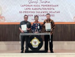 LHP LKPD 2022 Hantarkan Pemkab Selayar Raih WTP Tujuh Kali Berturut-Turut