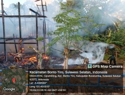 Satu Unit Rumah Warga di Bontotiro Terbakar