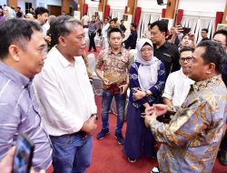 Pj Gubernur Bahtiar Baharuddin Silaturahmi dengan Insan Pers di Sulsel, Pemred Radar Selatan  Titip Pesan Kemerdekaan Pers