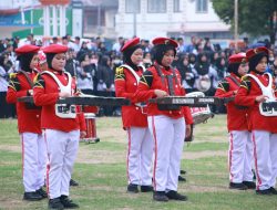 Drum Band SDN 24 Salemba Tampil Memukau di Puncak Peringatan HUT KORPRI dan PGRI