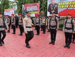 Kapolres Bantaeng Pimpin Apel Pergeseran Pasukan ke TPS, Siapkan Ratusan Personil