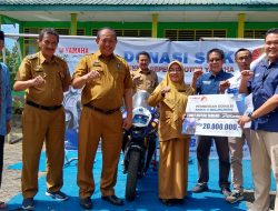 SMKN 9 Bulukumba Terima Bantuan Satu Unit Motor dari Yamaha