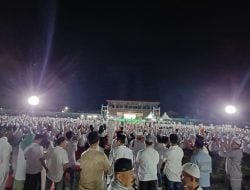 Menjemput Kemenangan, Ribuan Pendukung Andi Utta-Edy Manaf Ikuti Zikir dan Doa Bersama di Stadion Mini