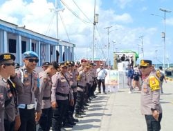 KPU Selayar Mulai Distribusi Logistik, Kapolres Lepas Personel PAM TPS ke Pulau-Pulau